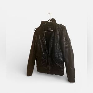 Vintage unique Black Leather Jacket in excellent condition